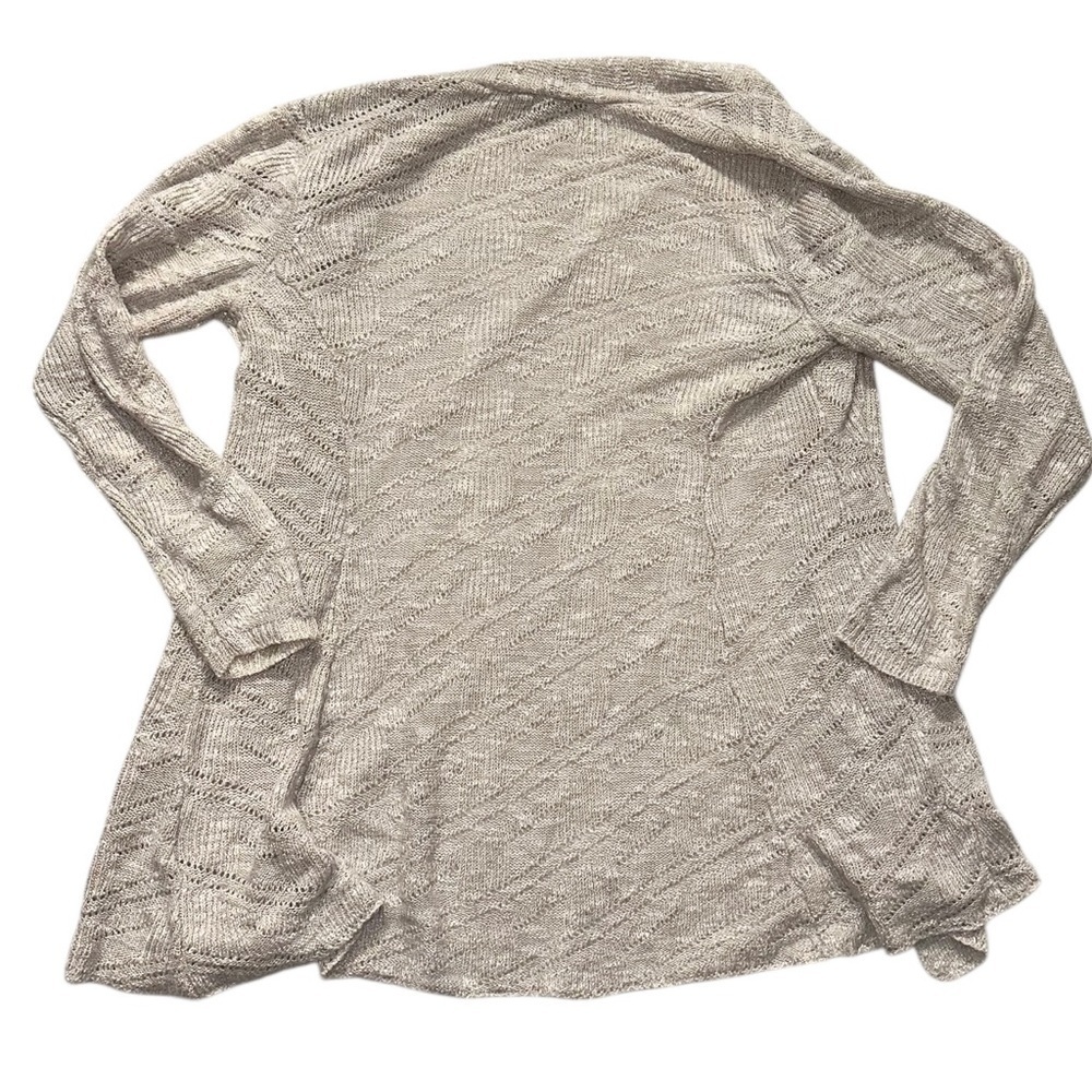 Eileen Fisher Women’s Natural Karma Ripple Stitch Cream Cardigan Sweater ~ XS - Picture 5 of 7